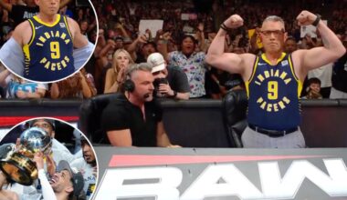 WWE announcer Michael Cole makes good on Pat McAfee Pacers bet