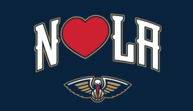 New Orleans Pelicans selling "NOLA Heart' shirt at Tuesday's game