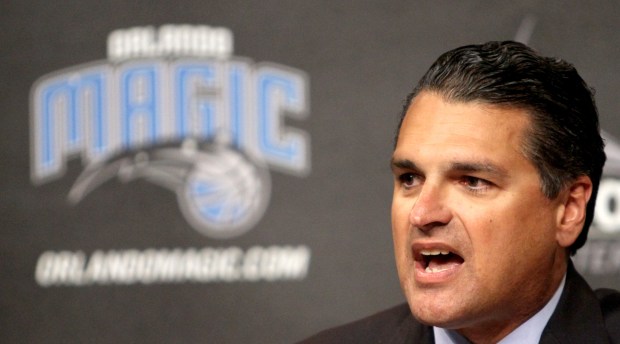 2012: Orlando Magic CEO Alex Martins announces the firing of...