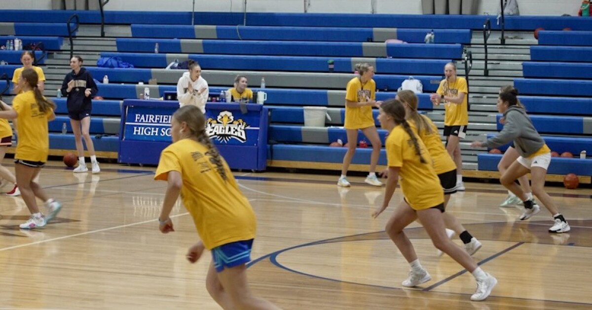 Nine Montana State women's basketball players run camp in Fairfield on Tuesday