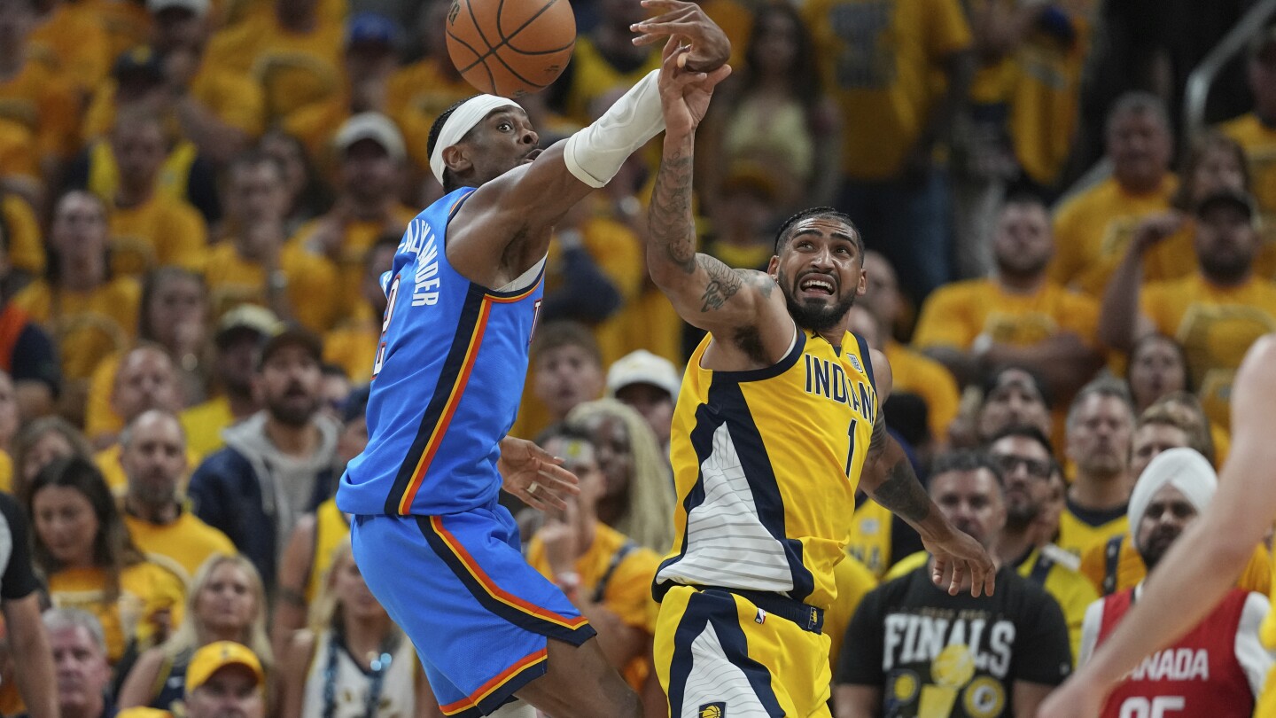 Gilgeous-Alexander scores 35, Thunder rally past Pacers 111-104 to tie NBA Finals at 2 games apiece