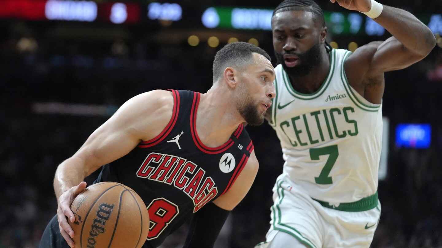 Zach LaVine scores season-high 36 points to help the Bulls hold off the Celtics 117-108
