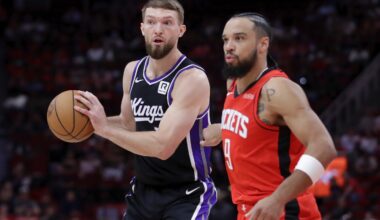 Sacramento's Sabonis leaves game against Rockets in first quarter with hamstring injury