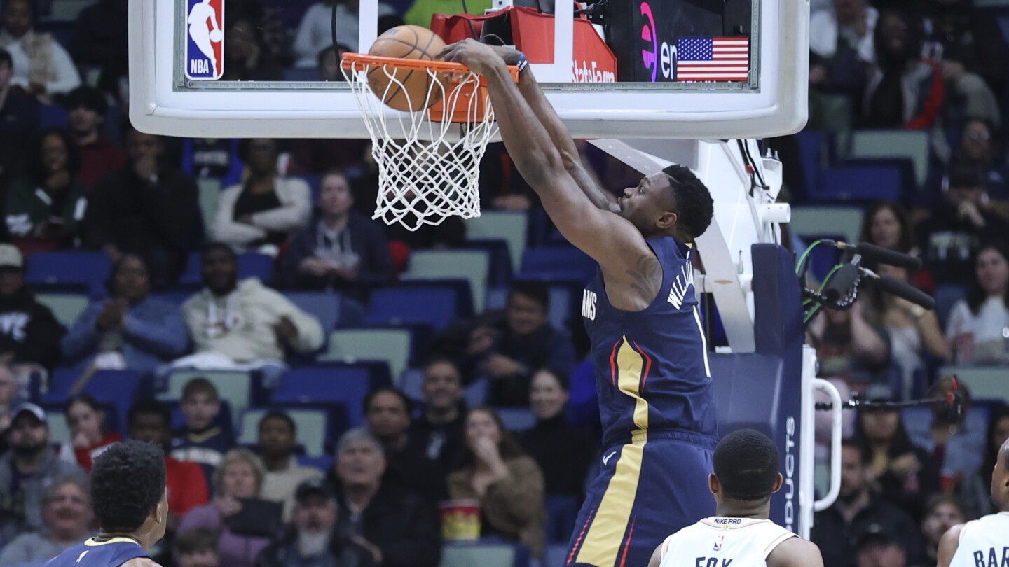 Zion Williamson powers the Pelicans to a 114-96 comeback victory over the Spurs