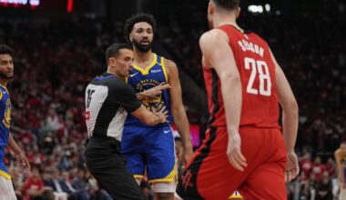 Warriors' Pat Spencer ejected against Rockets after headbutting Alperen Sengun