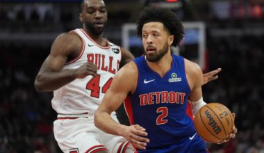Pistons set franchise record with 42-point halftime lead in 132-92 romp over Bulls