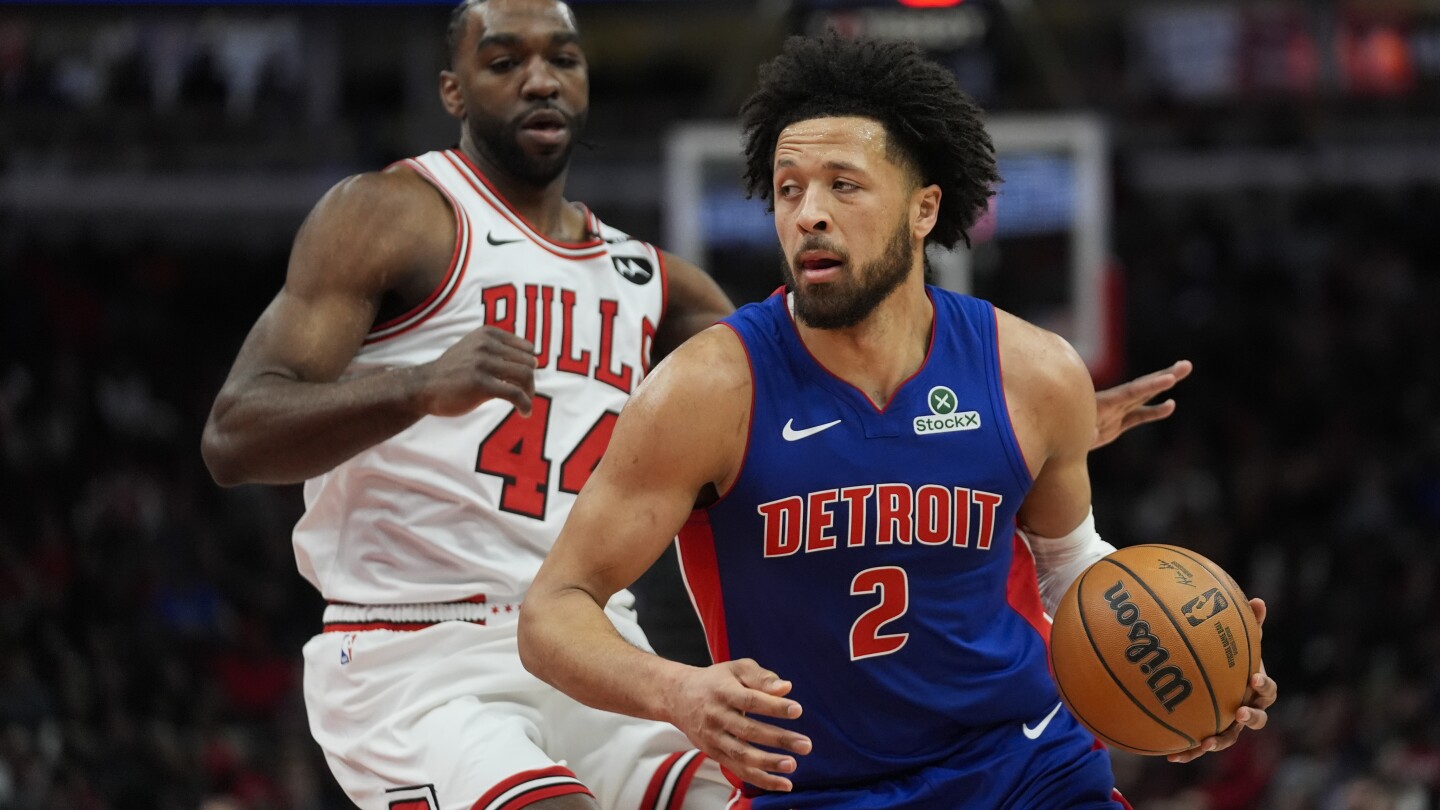 Pistons set franchise record with 42-point halftime lead in 132-92 romp over Bulls