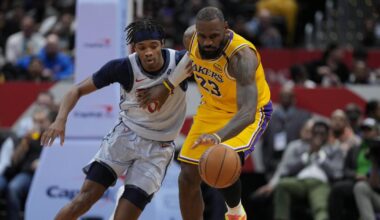 LeBron James doesn't take a night off in Lakers' win over Wizards