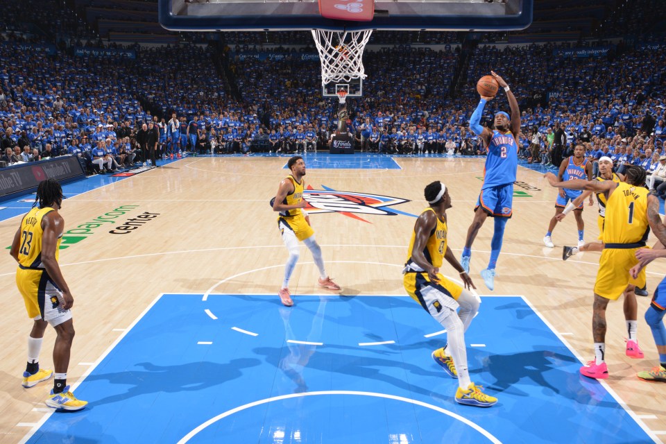 It was obvious that the NBA Finals trophy was missing on the real court