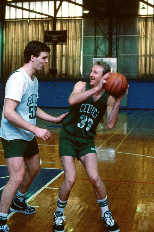 Kleine also spent several years as Larry Bird's teammate