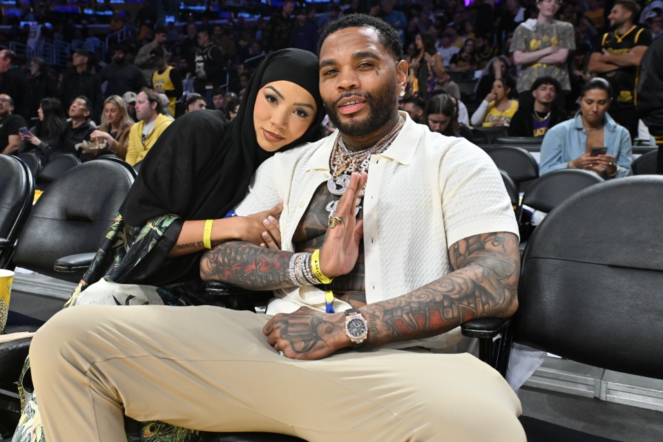 Brittany Renner and Kevin Gates at a basketball game.