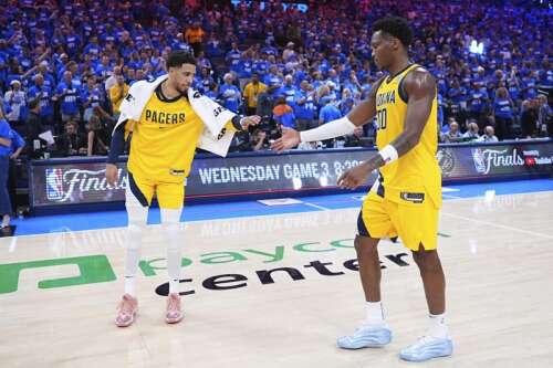 NBA Finals are shifting to Indianapolis, with the Pacers and Thunder tied 1-1 going into Game 3