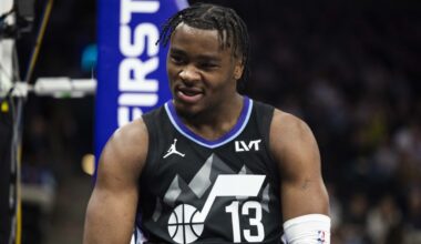 Utah Jazz guard Isaiah Collier (13)...