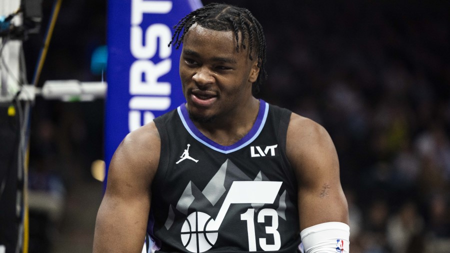 Utah Jazz guard Isaiah Collier (13)...