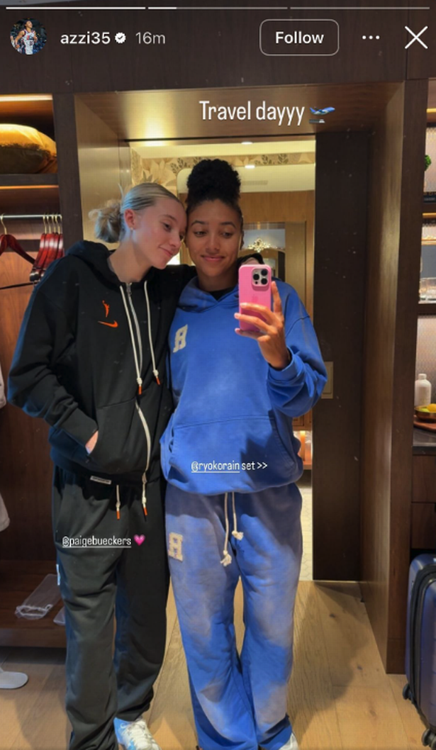 Paige Bueckers and Azzi Fudd