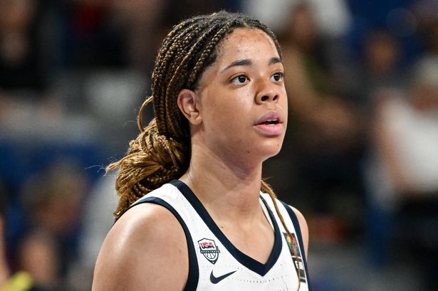 Saniyah Hall of USA in action during final match U19 FIBA Women's Basketball World Cup 2025 between United States of America and Australia at Starez Arena Vodova in Brno, Czech Republic on July 20, 2025