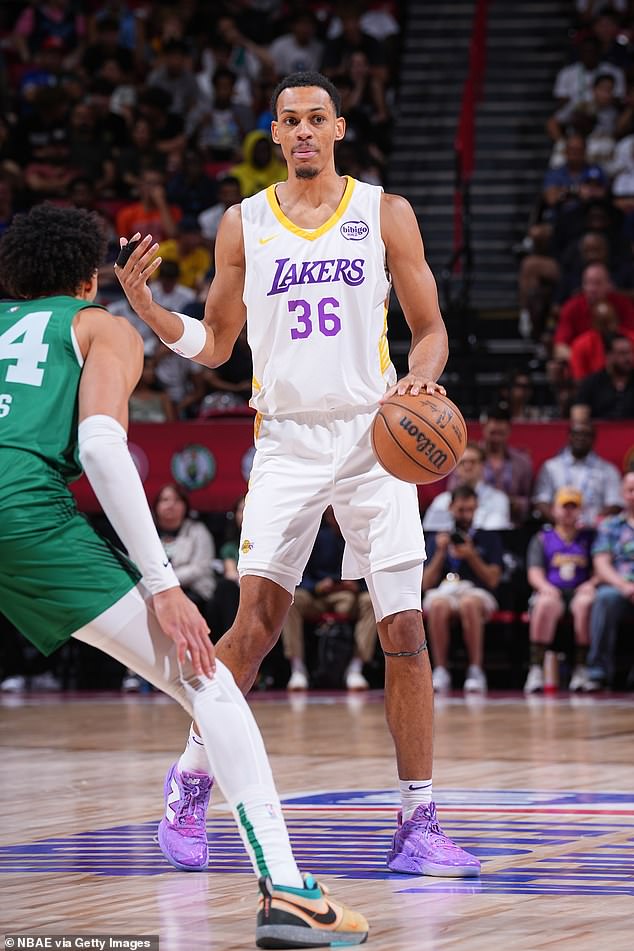 Darius Bazley was forced to leave the Lakers' game against the Celtics in a wheelchair