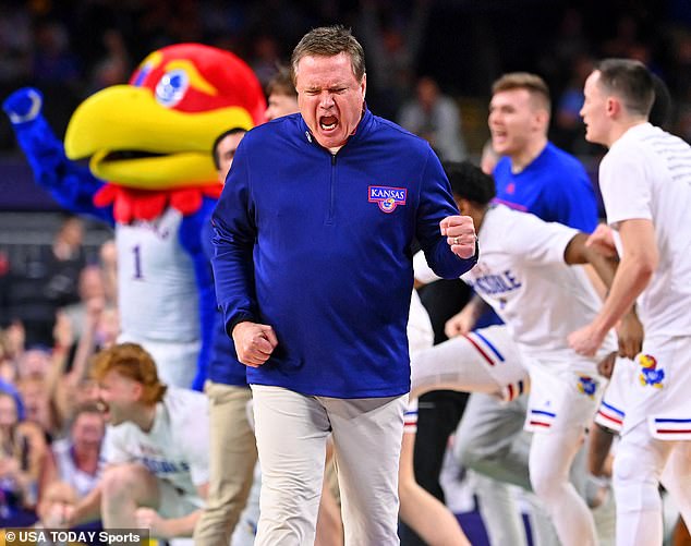 The 62-year-old, who is gearing up for his 23rd season with Kansas, had two stents inserted