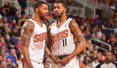 Markieff Morris (11), the twin brother of Marcus Morris Sr. (L), is defending his sibling after his shocking arrest at Fort Lauderdale-Hollywood International Airport on Sunday