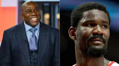 Magic Johnson reacts as Los Angeles Lakers land Deandre Ayton to join forces with LeBron James and Luka Doncic