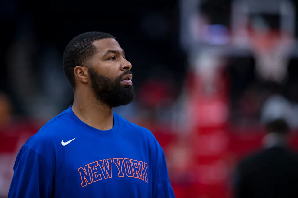 WASHINGTON, DC - OCTOBER 07: Marcus Morris #13 of the New York Knicks looks on before the game against the Washington Wizards at Capital One Arena on October 7, 2019 in Washington, DC. (Photo by Scott Taetsch/Getty Images)Scott Taetsch&sol;Getty Images