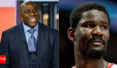Magic Johnson reacts as Los Angeles Lakers land Deandre Ayton to join forces with LeBron James and Luka Doncic | NBA News