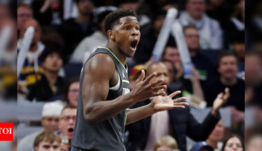 Anthony Edwards fined $50,000 by the NBA for obscene gesture toward officials during the Timberwolves-Grizzlies game | NBA News