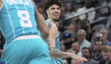 Hornets make franchise-record 26 3s and Ball has 27 points and 14 assists in 145-134 win over Spurs