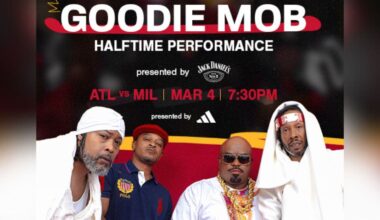 Goodie Mob performing at Atlanta Hawks game early March
