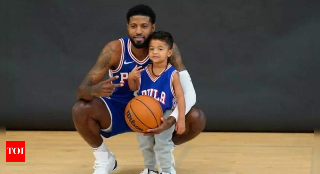 Philadelphia 76ers star Paul George had an adorable father-son moment attending Summer League Game in Las Vegas | NBA News