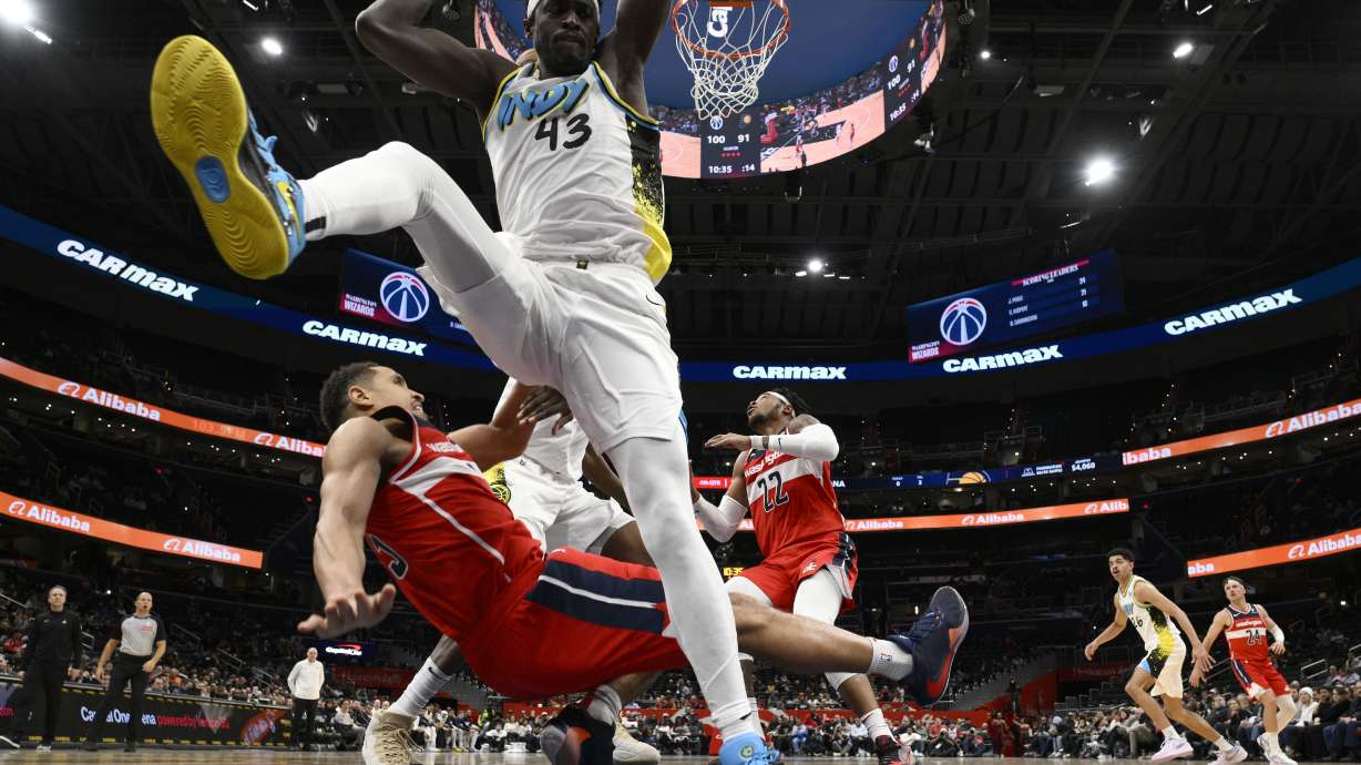 Wizards' Malcolm Brogdon sprains left ankle in loss to Pacers