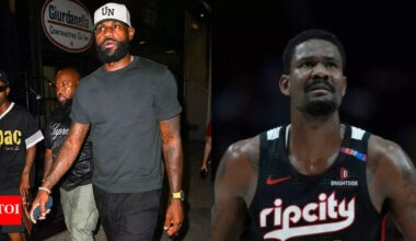 LeBron James makes a joint appearance with Los Angeles Lakers' newest recruit Deandre Ayton at Summer League game against LA Clippers | NBA News