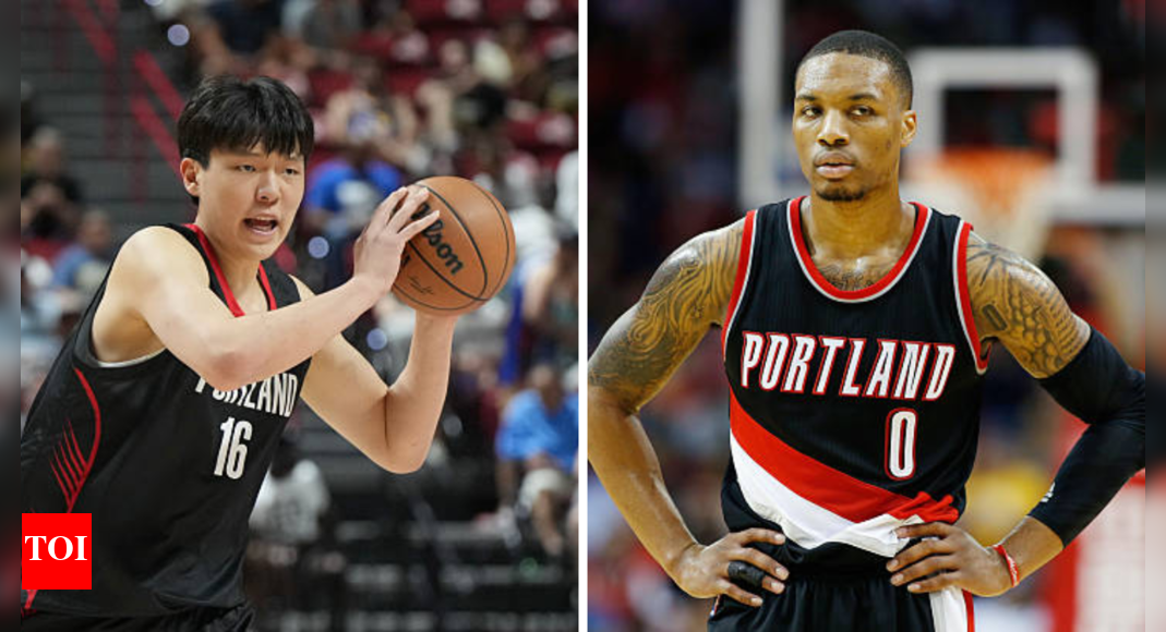 Portland Trailblazer rookie Yang Hansen reacts to Damian Lillard’s blockbuster return after signing a staggering $42 million contract | NBA News
