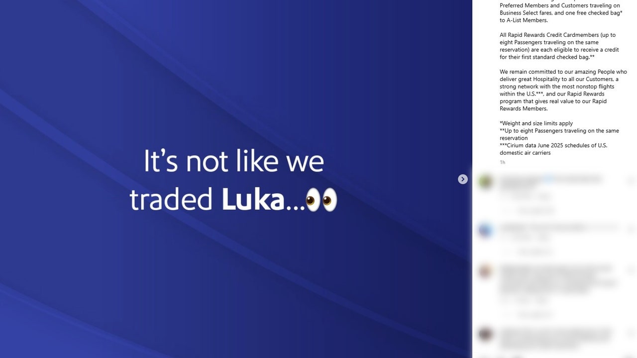 Southwest Airlines trolls Mavericks in viral post amid bag policy change backlash