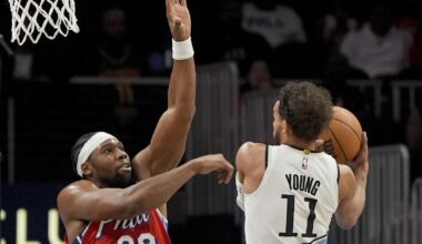 Trae Young, Zaccharie Risacher lead Hawks to 132-119 win over 76ers