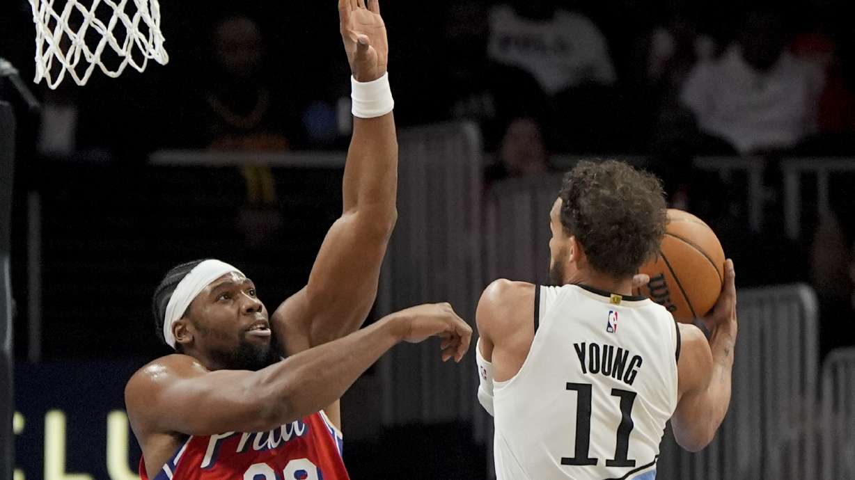 Trae Young, Zaccharie Risacher lead Hawks to 132-119 win over 76ers