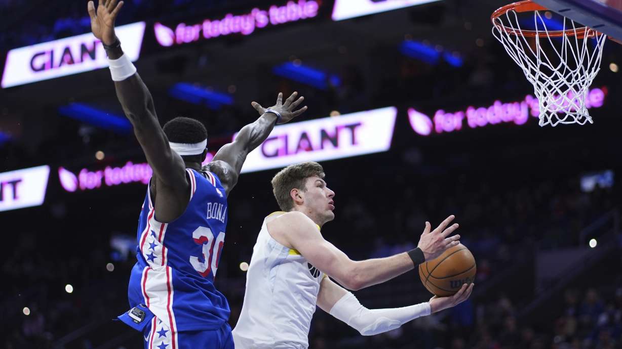 A midseason conversation has boosted Kyle Filipowski's play, but Jazz fall to 76ers