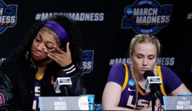 'Call her the villain' - Crying Angel Reese was consoled by Hailey Van Lith after crushing Caitlin Clark defeat