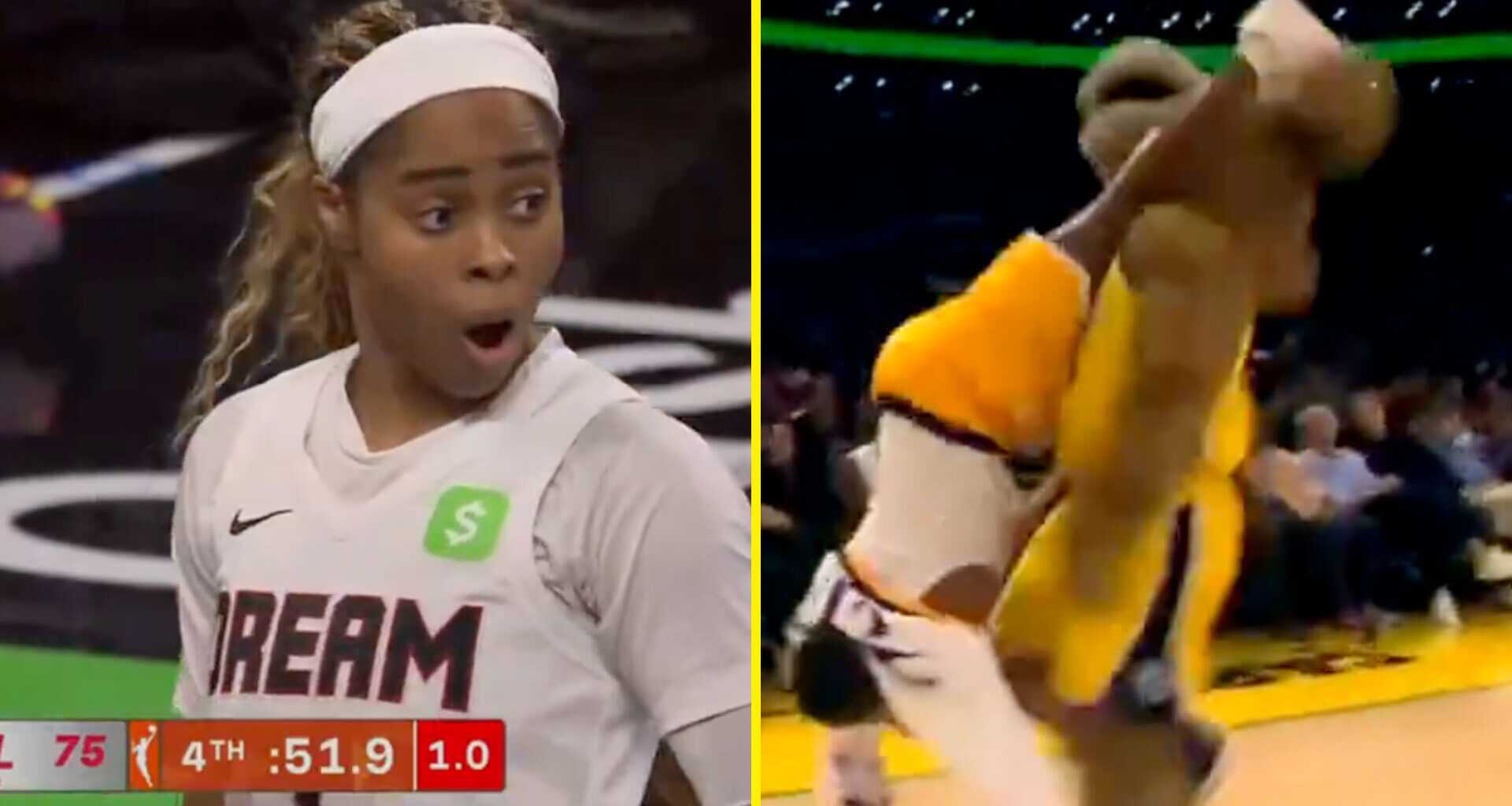 WNBA descends into chaos as mascot gets knocked out and fan throws sex toy on court stopping game