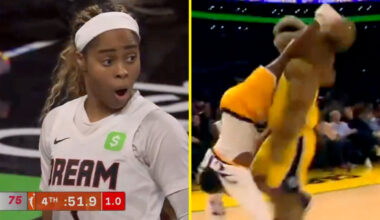 WNBA descends into chaos as mascot gets knocked out and fan throws sex toy on court stopping game