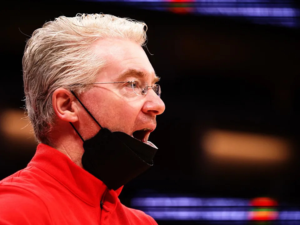 Joe Prunty calls during a NBA GameKelley L Cox-Imagn Images