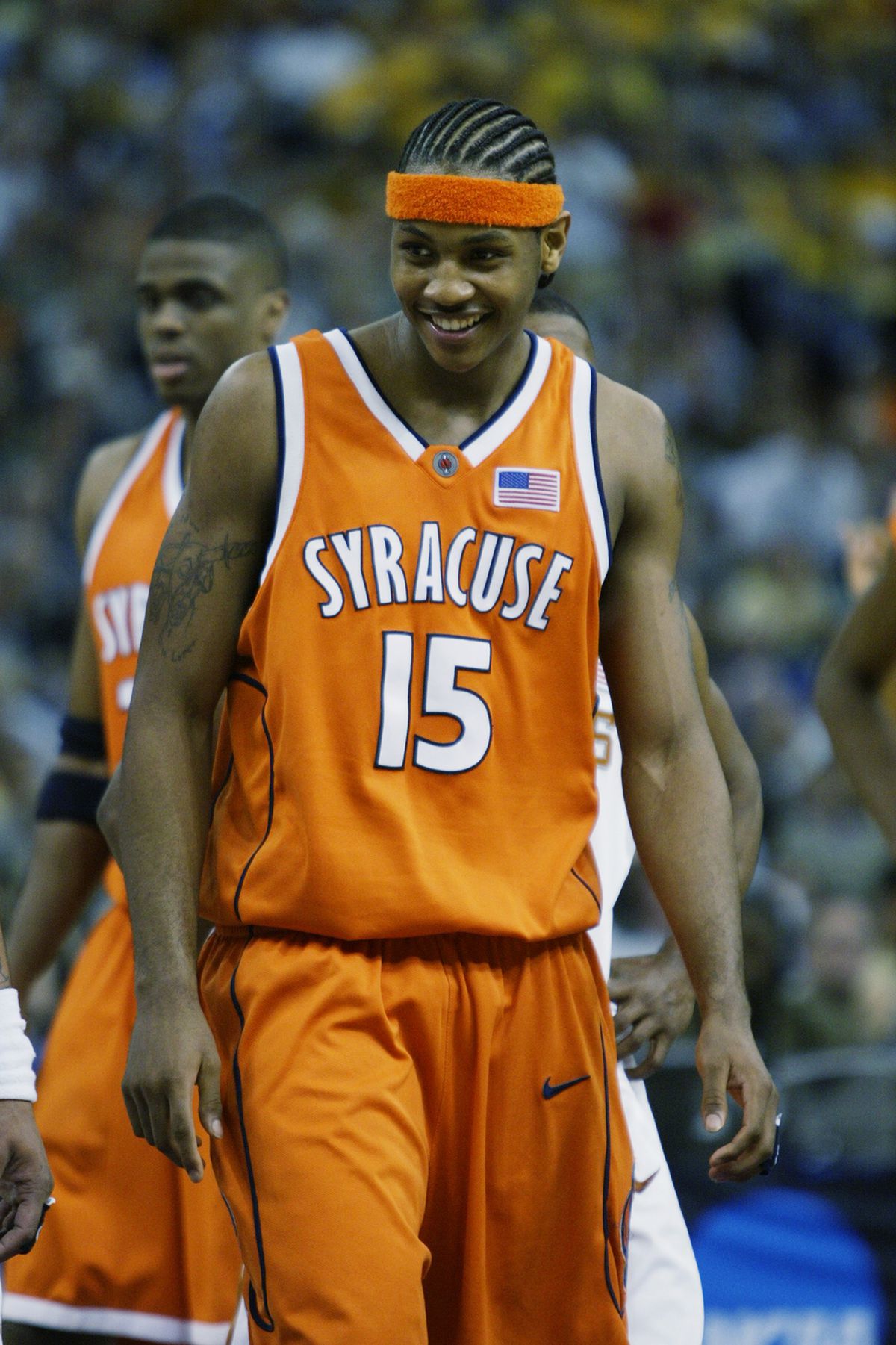 Carmelo Anthony smiles