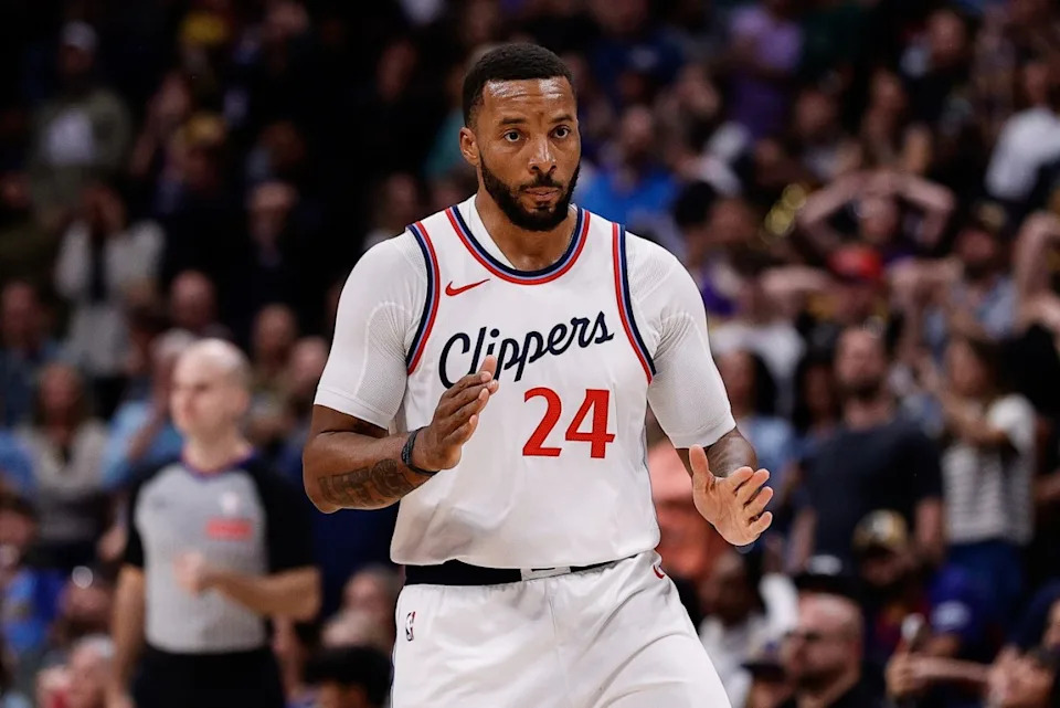 USA: Los Angeles Clippers guard Norman Powell (24) reacts after a play in the fourth quarter against the Denver Nuggets at Ball Arena.© Isaiah J&period; Downing-Imagn Images