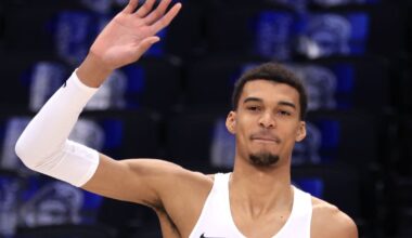 Victor Wembanyama welcomes Dylan Harper to the Spurs