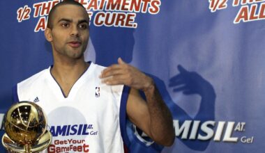 Tony Parker has a secret trophy room
