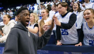 This picture of AJ Dybantsa’s verticle at BYU is insane