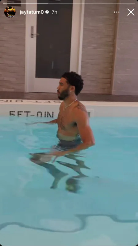 Jayson Tatum shows snippet of his rehab efforts.Jayson Tatum, Instagram