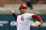 Oklahoma's Kyson Witherspoon during an NCAA baseball game on Friday, Feb. 14, 2025, in...