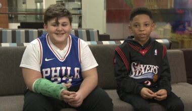 Boys' epic dance battle at Philadelphia 76ers game goes viral