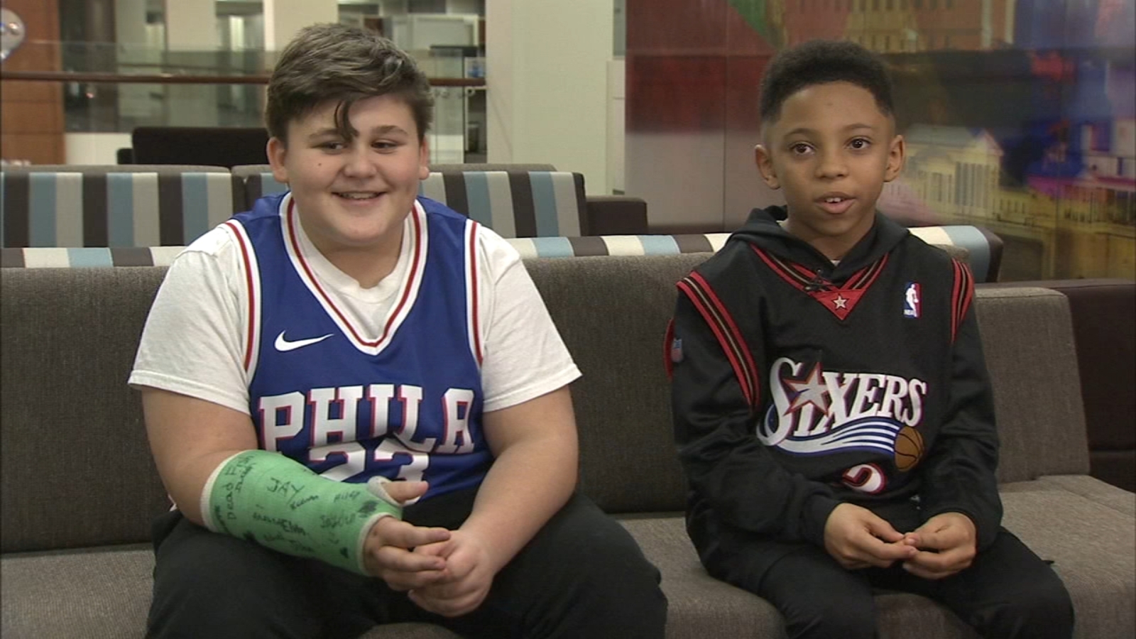 Boys' epic dance battle at Philadelphia 76ers game goes viral